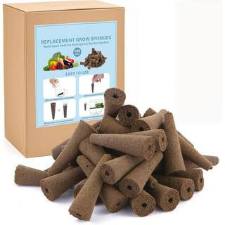 100 Pack Hydroponic Seed Pods Replacement Root Growth Sponges Compatible with AeroGarden Mold-Free Kit with Labels | The Home Depot