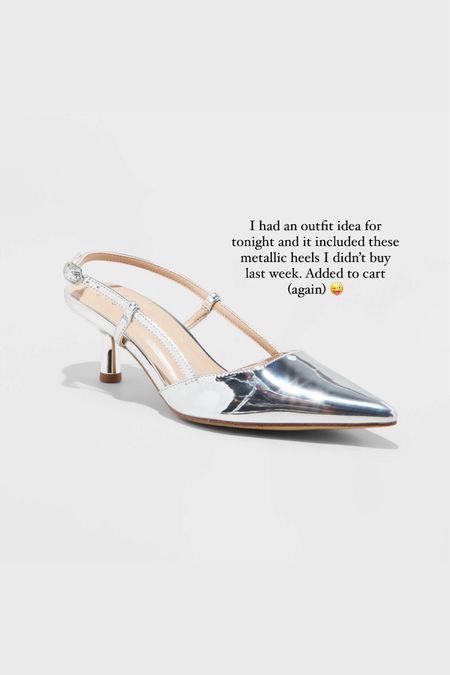Metallic silver kitten heels // trending big right now and under $30!! ✨🪩✨
Silver heels
Target fashionn 


#LTKshoecrush #LTKstyletip #LTKfindsunder50