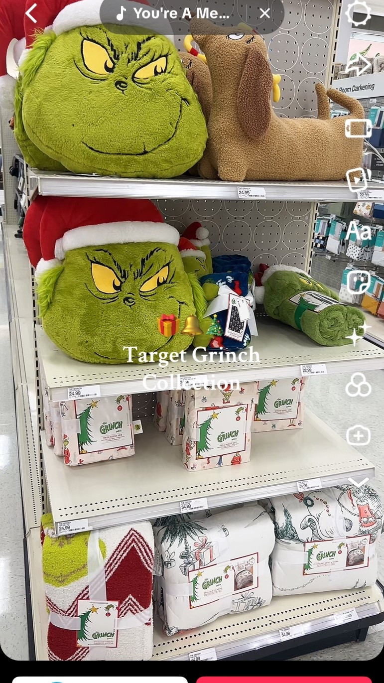 The grinch bedding/sheets collection from Target 

#christmas finds, Christmas bedding, christmas decor, target finds 

#LTKSeasonal #LTKSaleAlert #LTKHome