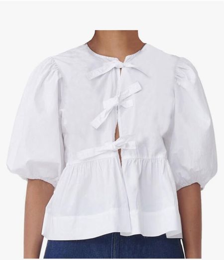 Front tie blouse women’s shirt on Amazon in white 

#LTKOver40 #LTKFindsUnder50 #LTKWorkwear
