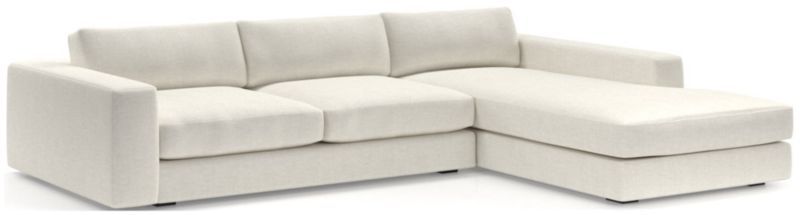 Oceanside 2-Piece Deep-Seat Right-Arm Chaise Sectional | Crate & Barrel | Crate & Barrel