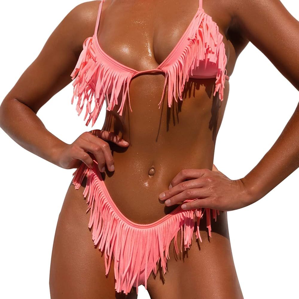 2 Piece String Tassle Bikini | Amazon (US)