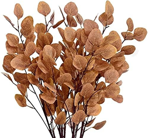 Dolicer 6 Pcs 35.4" Artificial Eucalyptus Leaves Tall Silver Dollar Eucalyptus Leaf Fake Eucalypt... | Amazon (US)