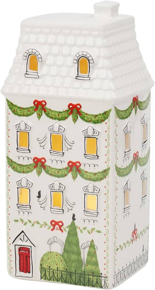 Cynkeyee Christmas-Village Houses Christmas Decorations Indoor - 8.5IN Xmas House Décor with Led... | Amazon (US)