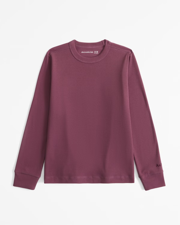 long-sleeve rib crew tee | Abercrombie & Fitch (US)