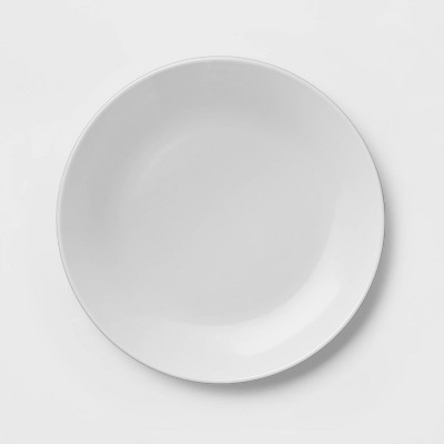 10" Stoneware Coupe Dinner Plate White - Threshold™: Modern Glazed Round Ceramic, Microwave & Dishwasher-Safe | Target