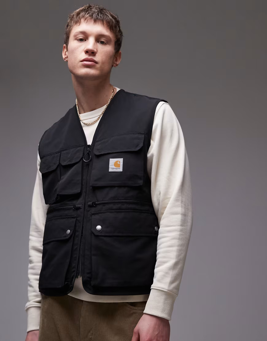 Carhartt WIP irwin gilet in black | ASOS (Global)