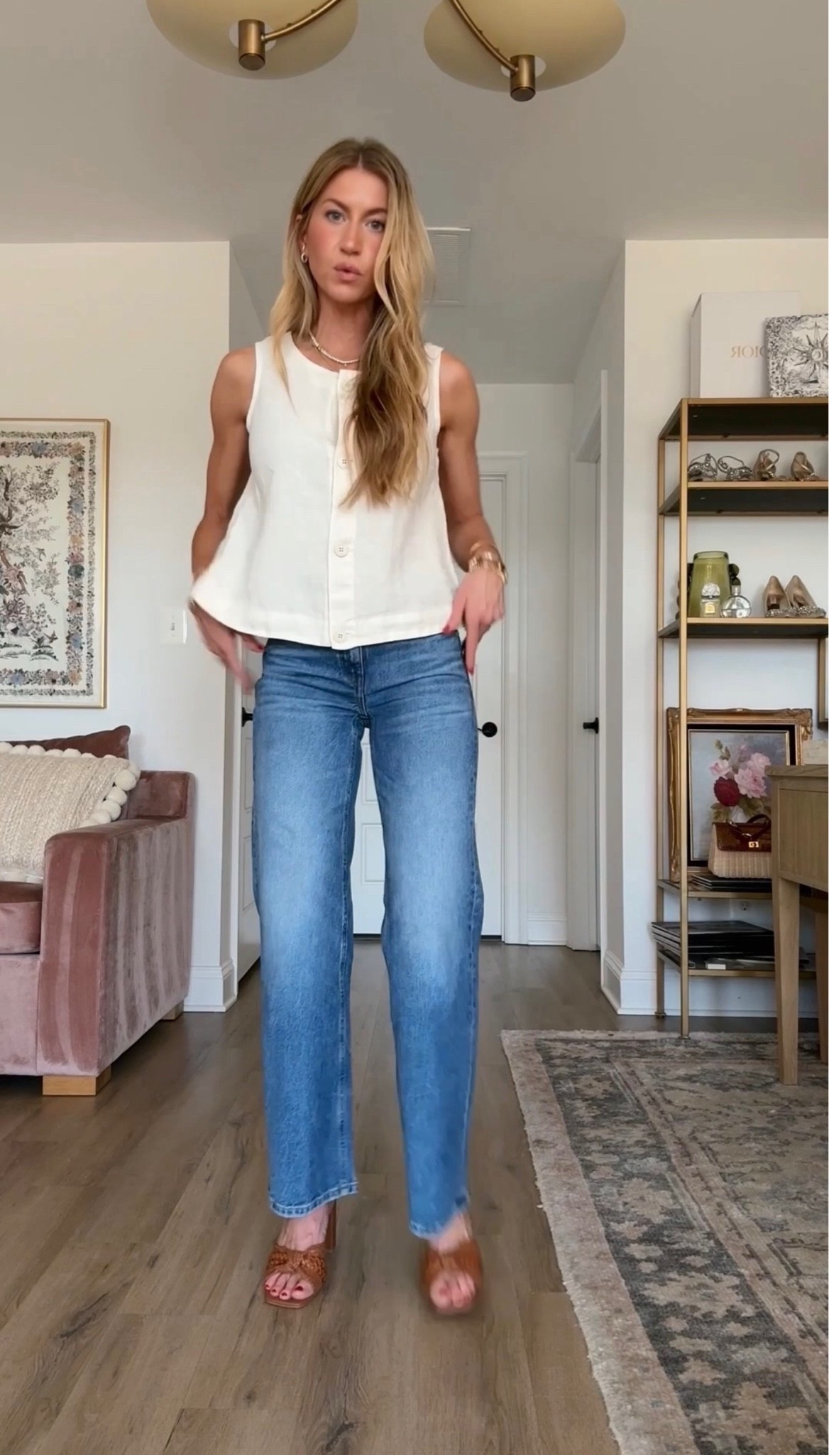 Linen tank + denim look for spring! 
Top: runs TTS, wearing size small 
Jeans: run TTS, wearing size 25

#LTKootd #LTKSeasonal #LTKgrwm