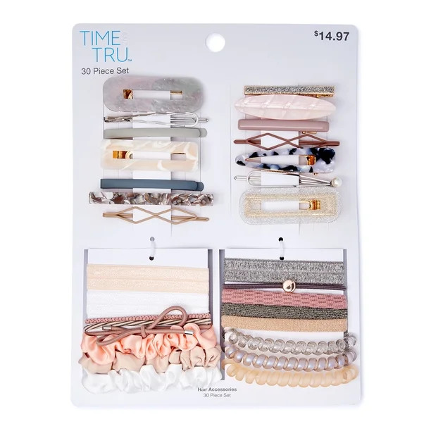 Time & Tru Mega Hair Pack, 30-Piece - Walmart.com | Walmart (US)