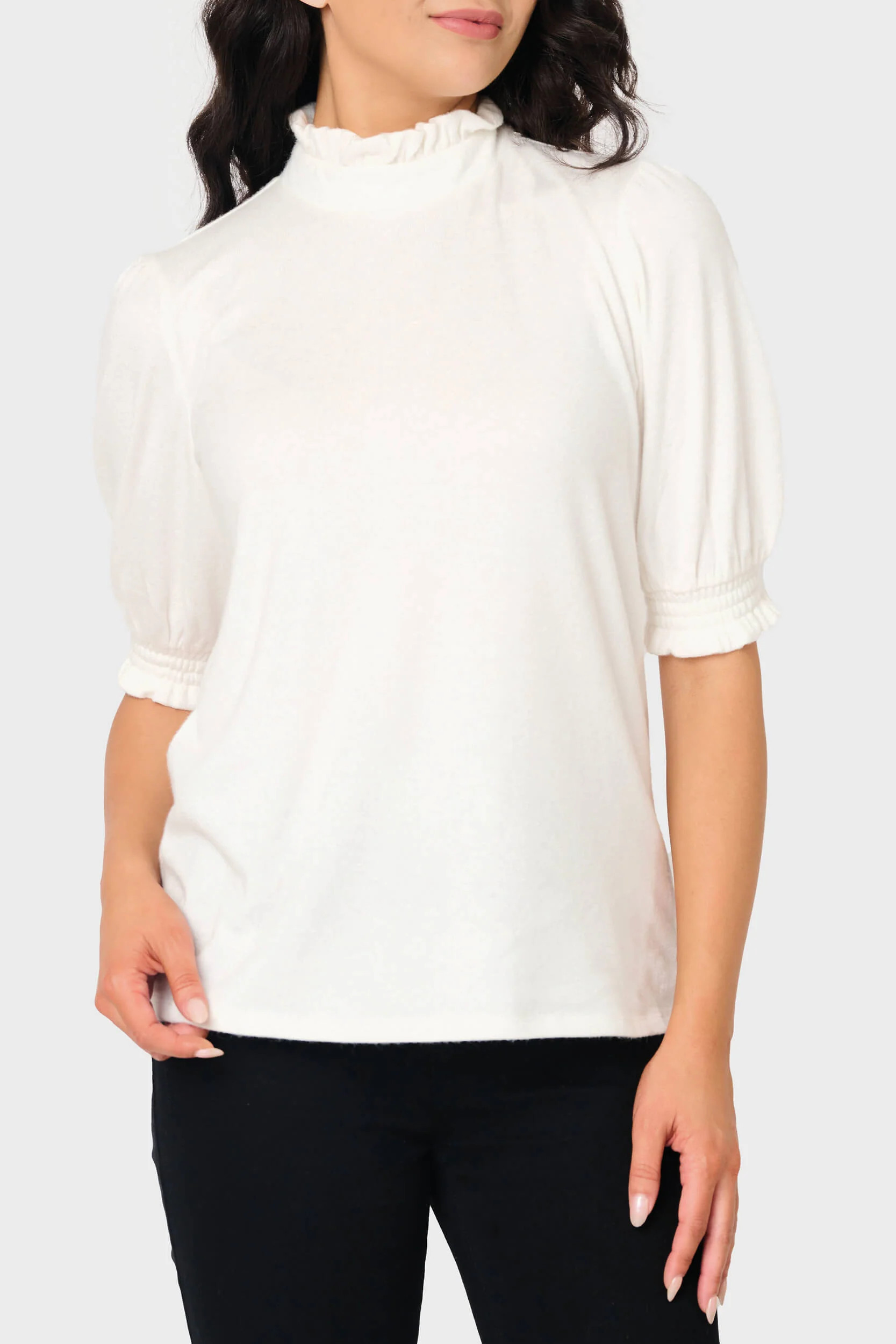 Feminine Mock Neck Luxe Sweater | Gibson