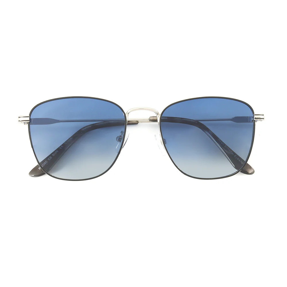 ELLE | Silver Frame | Blue Gradient Lens | Ryan Simkhai Eyeshop