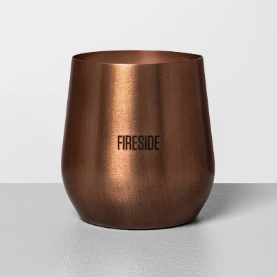 12.3oz Seasonal Copper Candle Fireside - Hearth & Hand™ with Magnolia | Target
