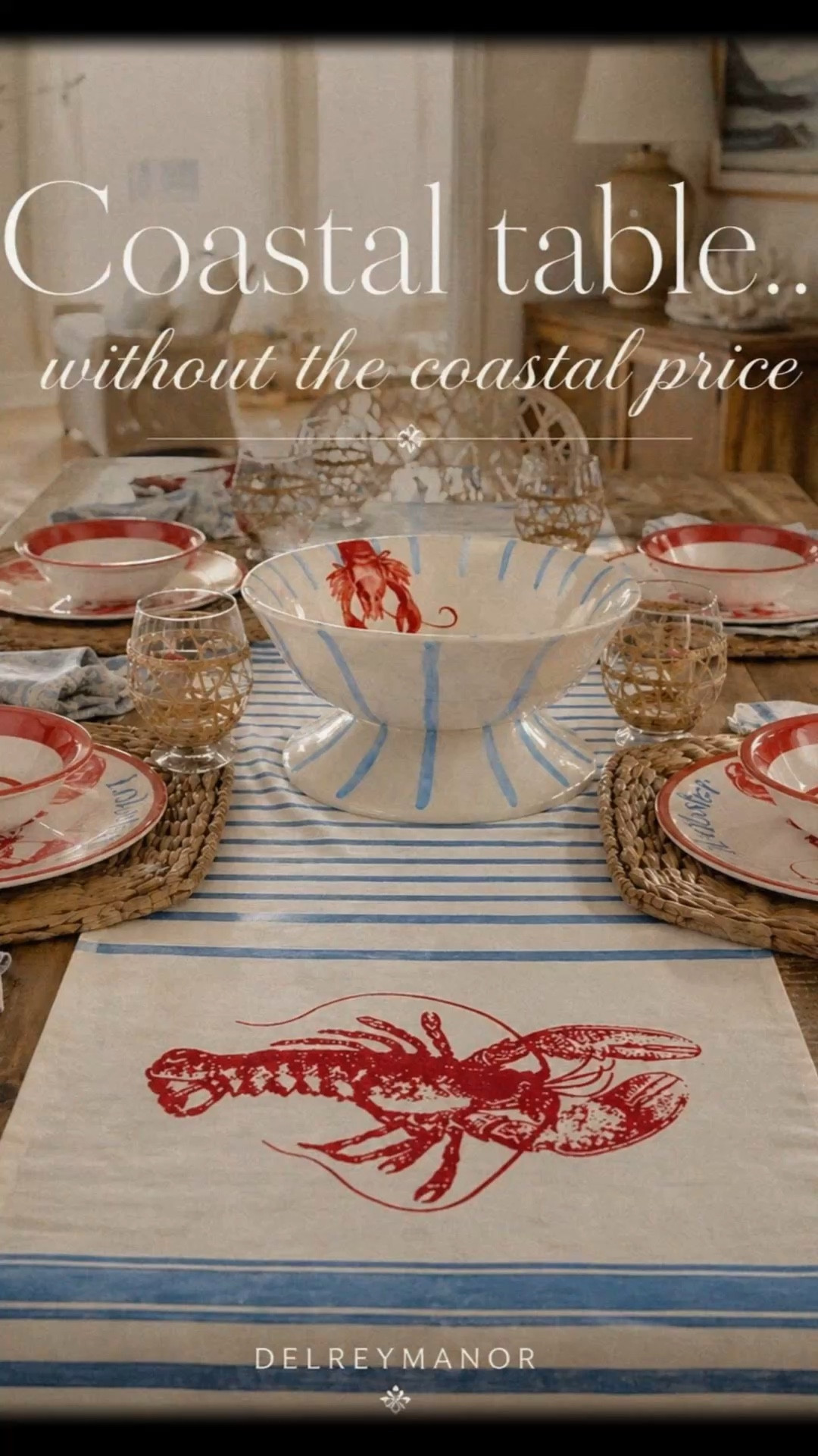 Comment SHOP and I’ll send you everything 🤍

I wanted my table to feel like a little coastal escape… and this is exactly how it came together. The mix of woven textures, blue stripes, and these lobster details just makes everything feel so fresh and pulled together without trying too hard.

This is one of those setups that instantly makes your home feel styled—even if everything else isn’t perfect (real life 😅). I keep reaching for these pieces because they just work every time.

If you love that relaxed, coastal look that still feels a little elevated… you’ll love these.

This post contains affiliate links, which means I may earn a small commission if you shop through my links at no extra cost to you 🤍

#coastalhome #tablescapeideas #ltkhome #homedecorfinds #coastaldecor

#LTKSeasonal #LTKfoodie #LTKHome
