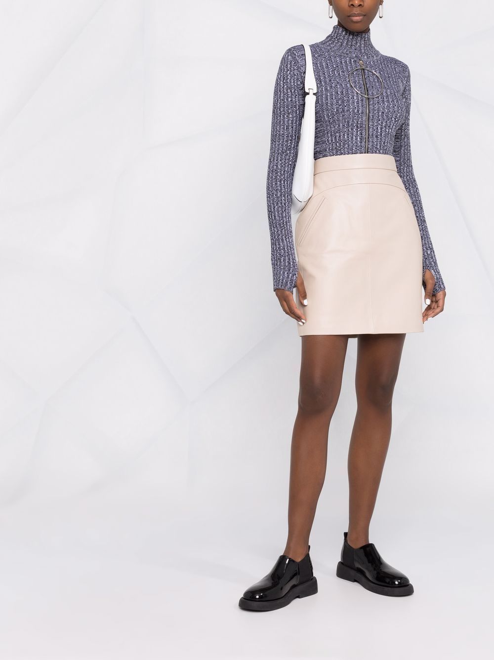 panelled leather skirt | Farfetch (RoW)