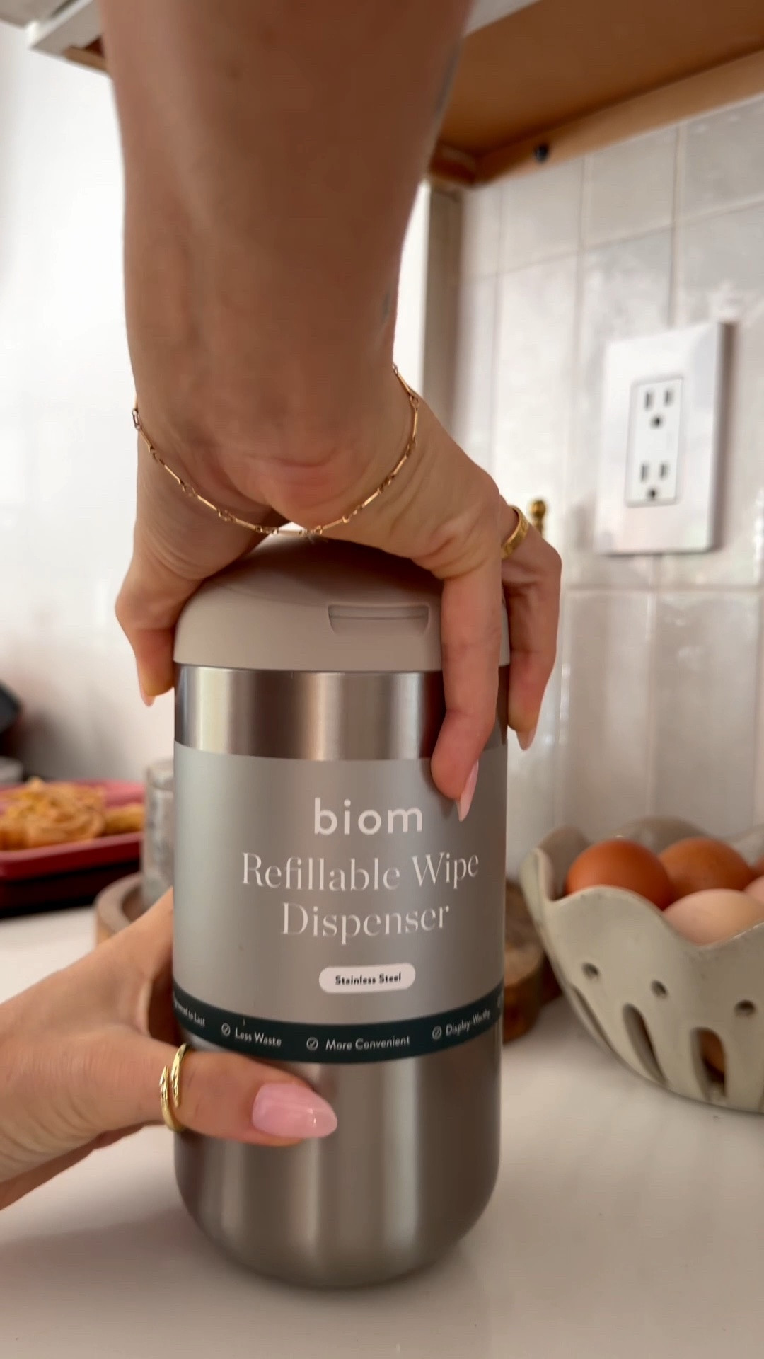 One of my favorite home swaps lately! 🤍 This refillable wipe dispenser instantly makes your counters look more elevated, and the Biom disinfecting wipes are plastic-free, kill 99.9% of germs, and are safe to use around kids and pets when used as directed. Functional, beautiful, and perfect for back-to-school season!

#LTKHome #LTKFinds #LTKBackToSchool #KitchenEssentials #HomeOrganization #KitchenOrganization #CleaningEssentials #DisinfectingWipes #Refillable #SustainableHome #EcoFriendlyHome #CountertopDecor #ModernHome #HomeFavorites #NeutralHome #KitchenDecor #HomeDecor #OrganizationIdeas #BackToSchoolEssentials #HealthyHome

#LTKKids #LTKmomlife #LTKHome