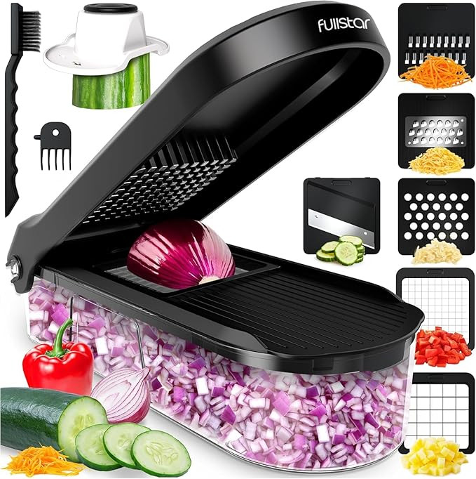 Fullstar Mandoline Slicer for Kitchen - Vegetable Chopper, Onion Potato Food Veggie Fruit Slicer ... | Amazon (US)