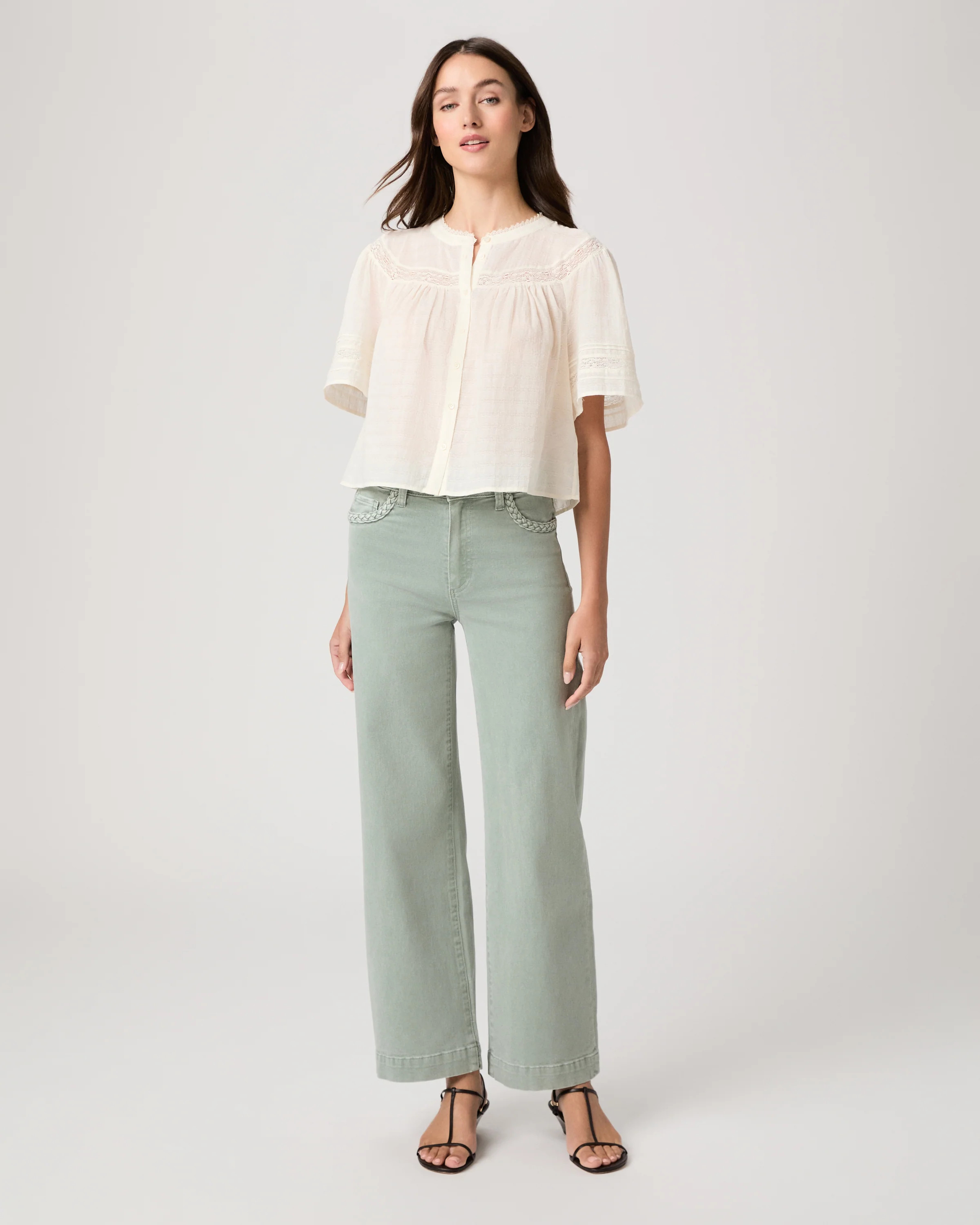 Anessa 31 Inch Wide Leg Jean - Vintage Seaglass | Paige