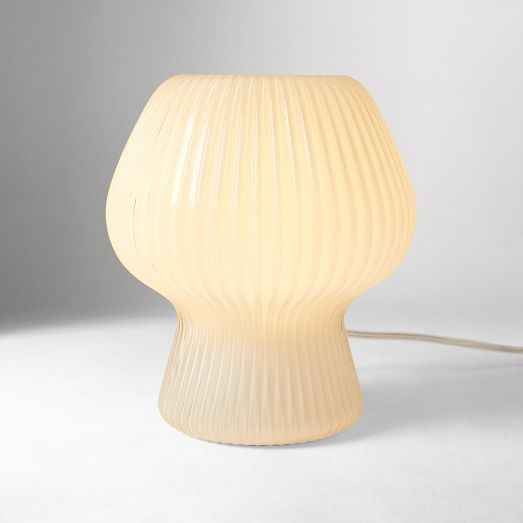 Ribbed Glass Table Lamp (9"&ndash;18") | West Elm (US)