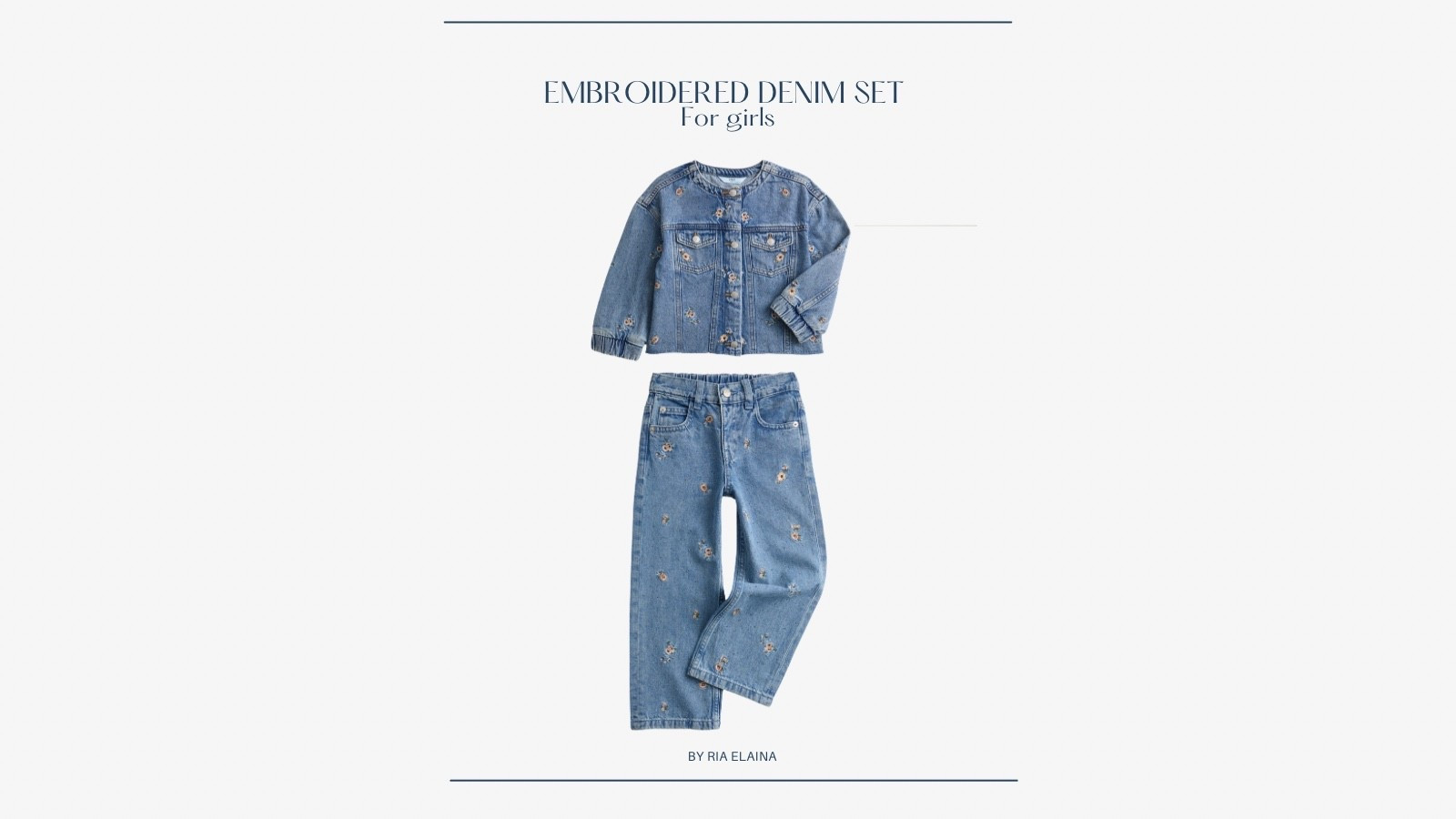 The cutest embroidered denim set for girls 🌷

#LTKuk #LTKkids #LTKjeans