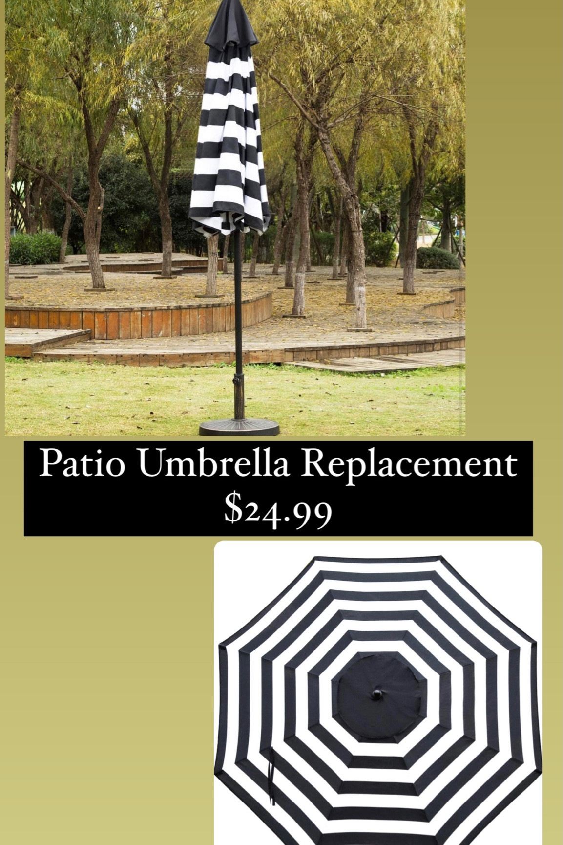 Inexpensive replacement for patio umbrella only $24.99 🔆

#LTKHome #LTKSeasonal #LTKFindsUnder50