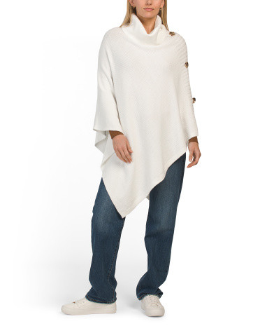 Turtleneck Poncho | Polyester/Nylon/Viscose | Marshalls