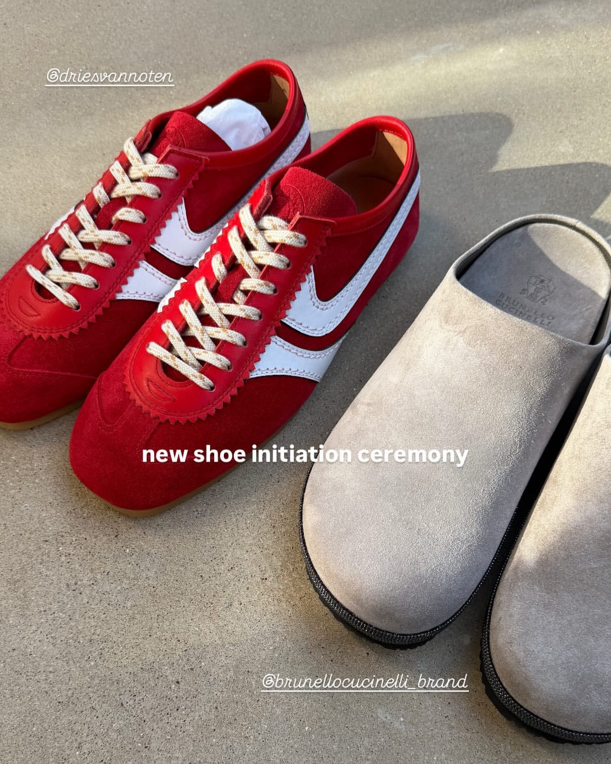 new shoe initiation ceremony✨