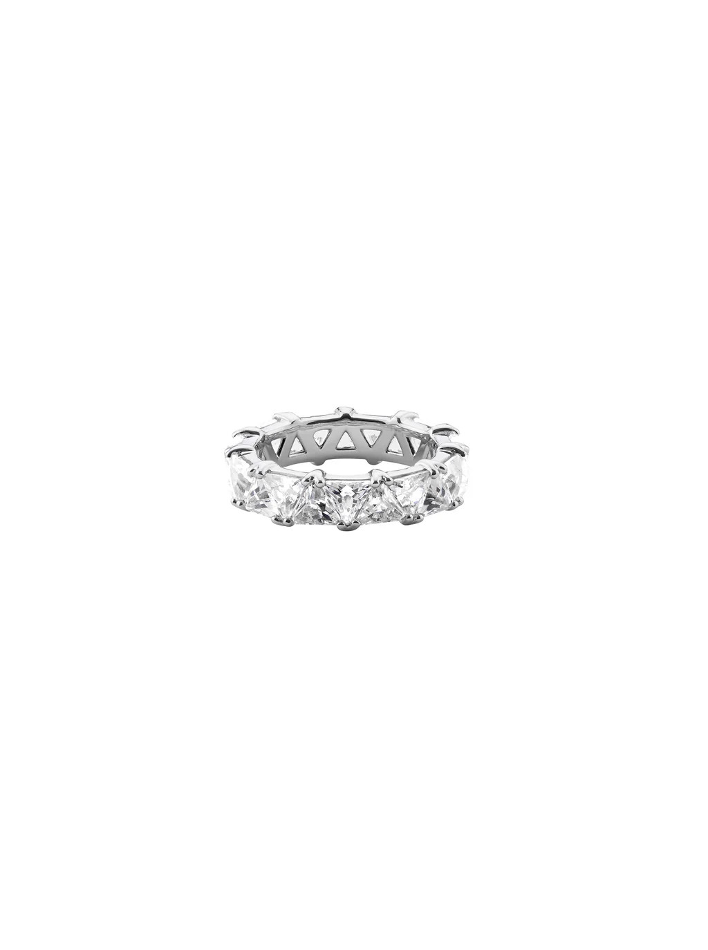 THEODORA DOUBLE TRILLION RING, SILVER | Dorsey