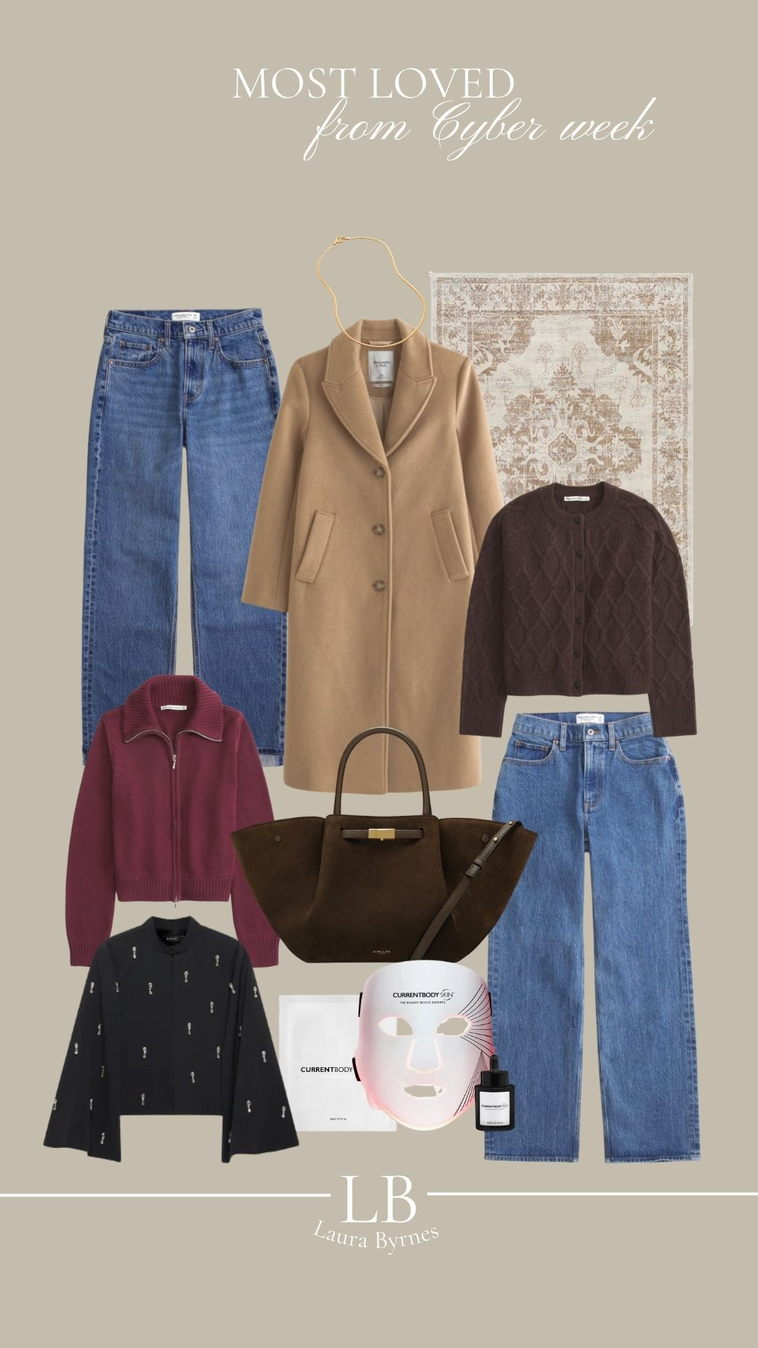 Your Most Loved from Cyber Week! 🖤 

Winter Fashion, Winter Style, Winter Outfit, Wool Coat, Abercrombie, Jeans, Monica Vinader, Mint Velvet Top, Wayfair Rug, DeMellier Bag, Current Body LED Mask  

 #LTKCyberWeek #LTKuk #LTKwinter