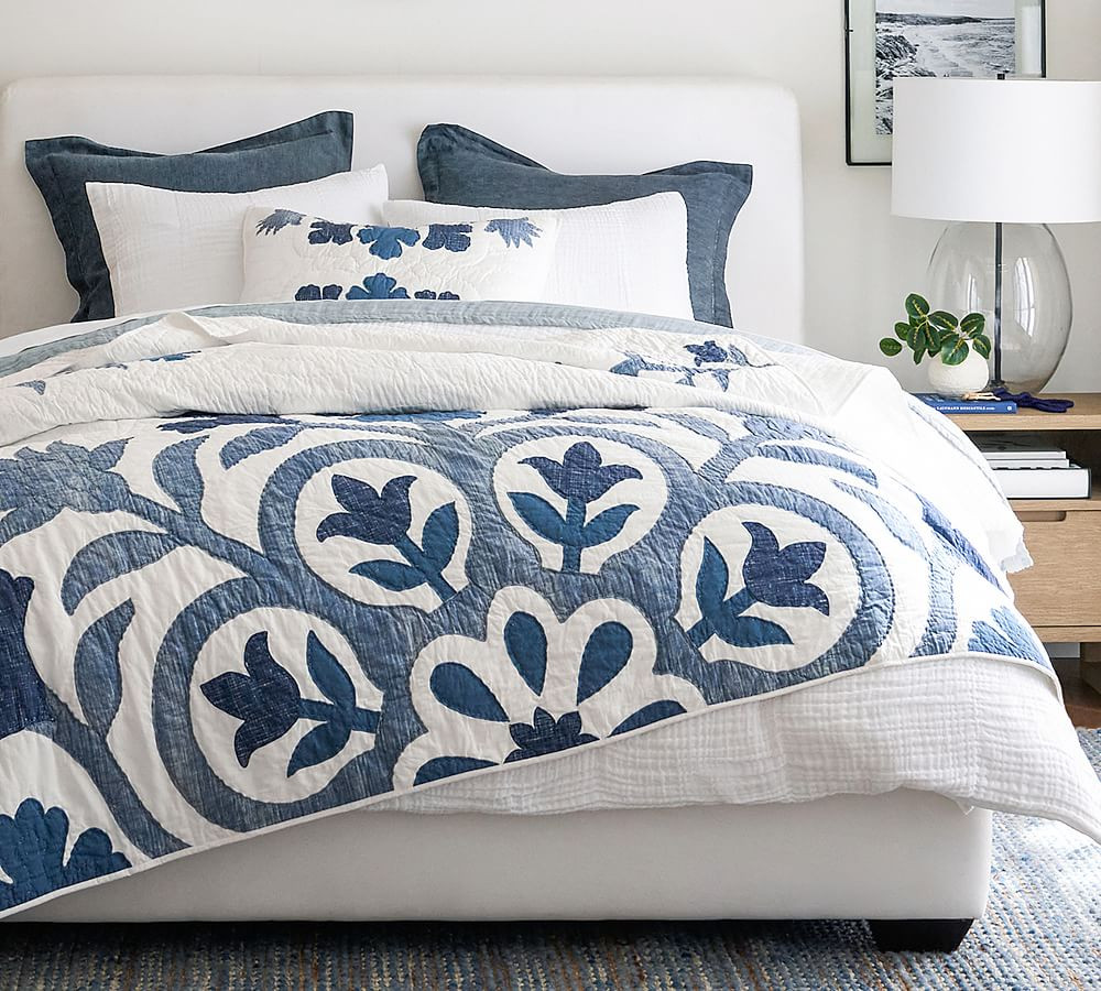 Mahalo Cotton Applique Quilt | Pottery Barn (US)