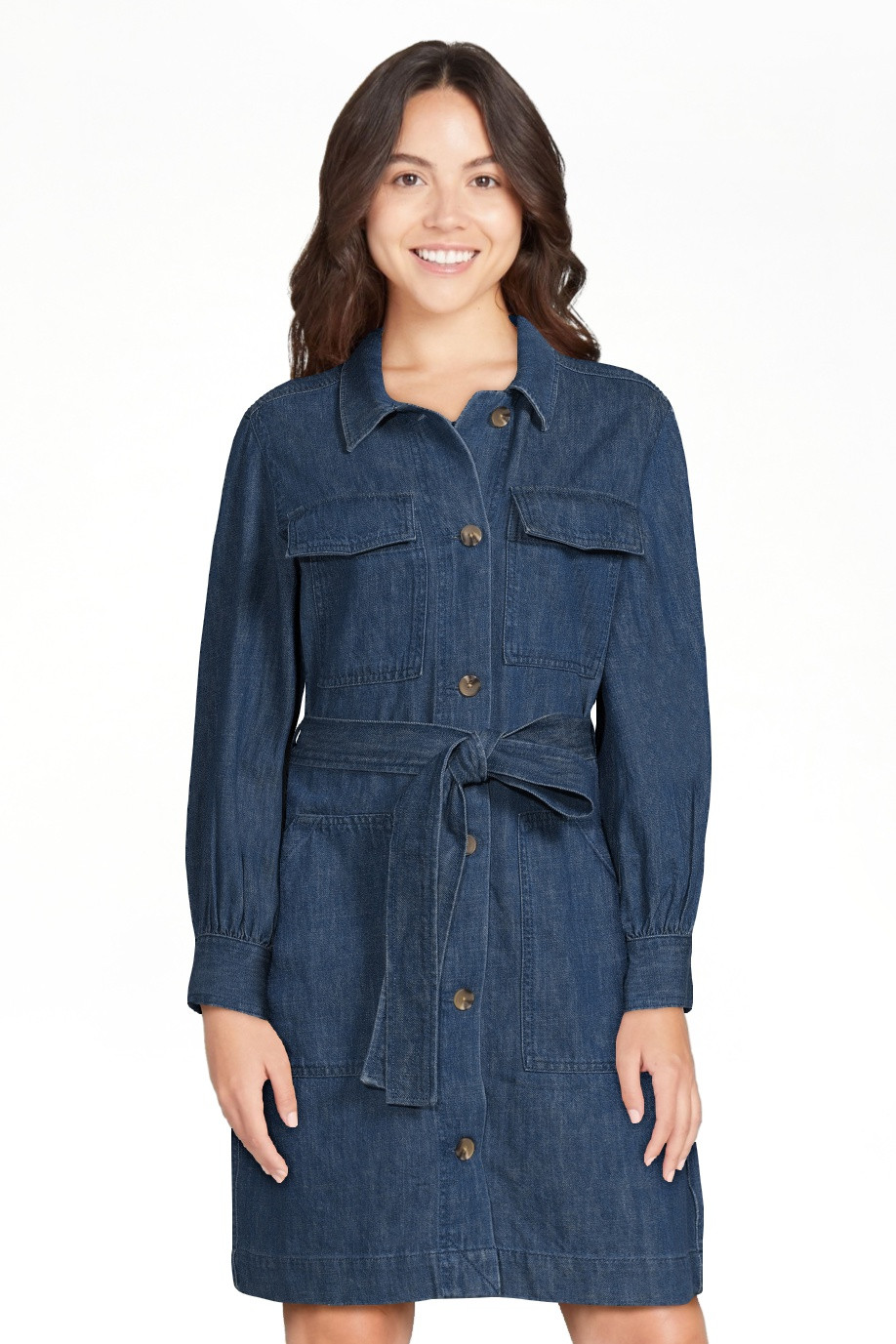Free Assembly Women's Belted Utility Mini Dress with Long Sleeves, Sizes XS-XXL | Walmart (US)