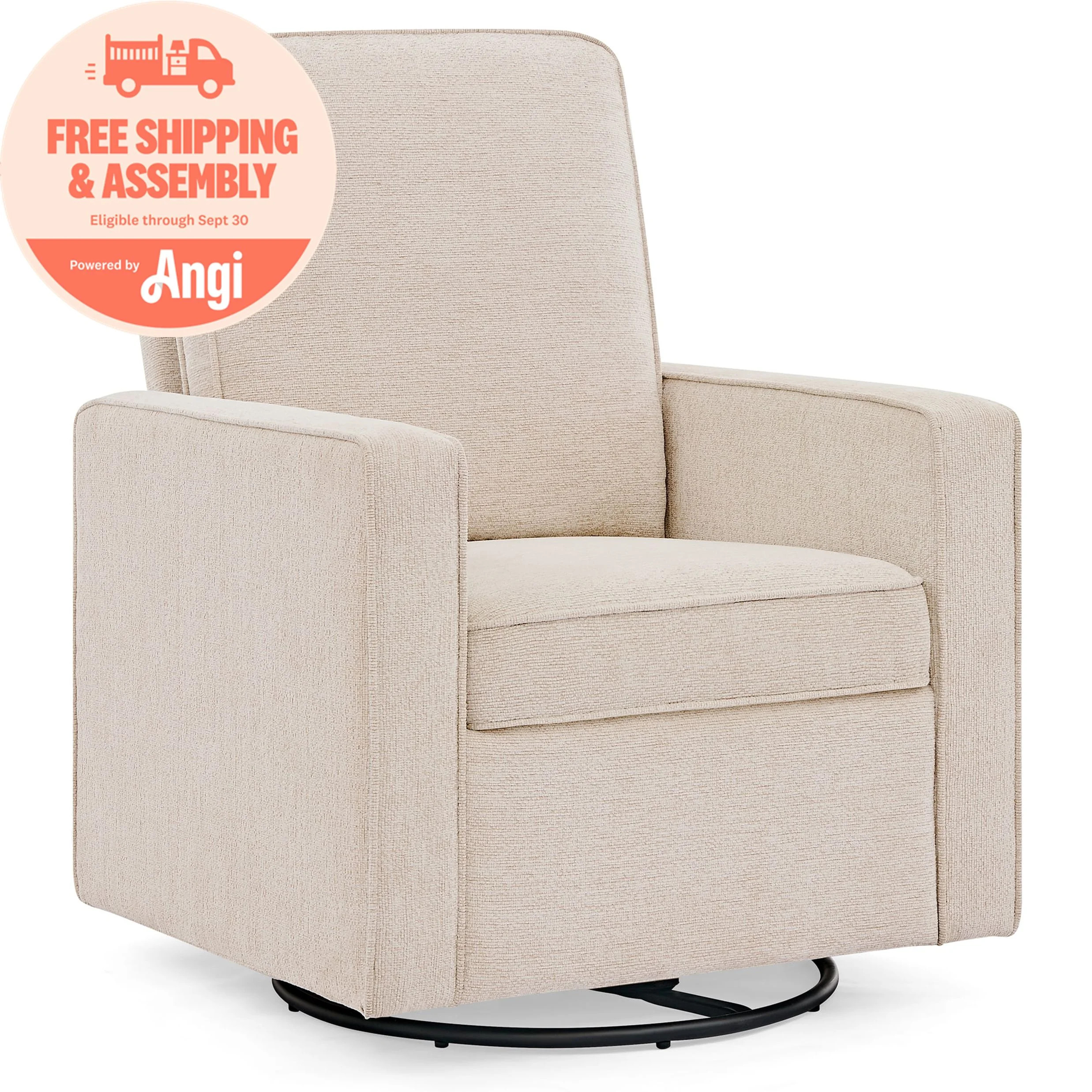 Delta Children Noah Upholstered Swivel Glider with Stain-Resistant Performance Fabric- Greenguard... | Walmart (US)