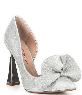 Nobble Bow Sparkle Pointed Toe Pumps | Dillard's