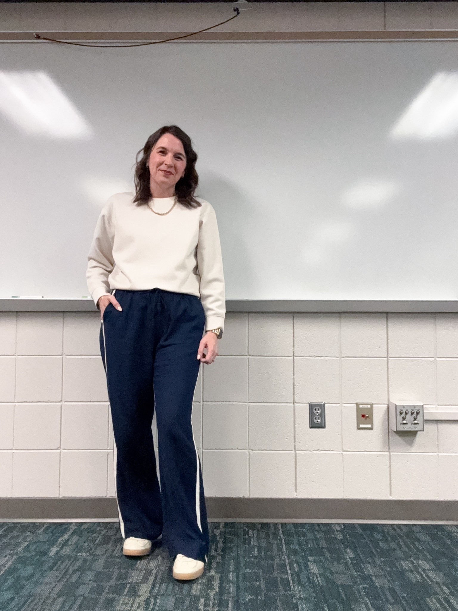 Track pants styled for work!