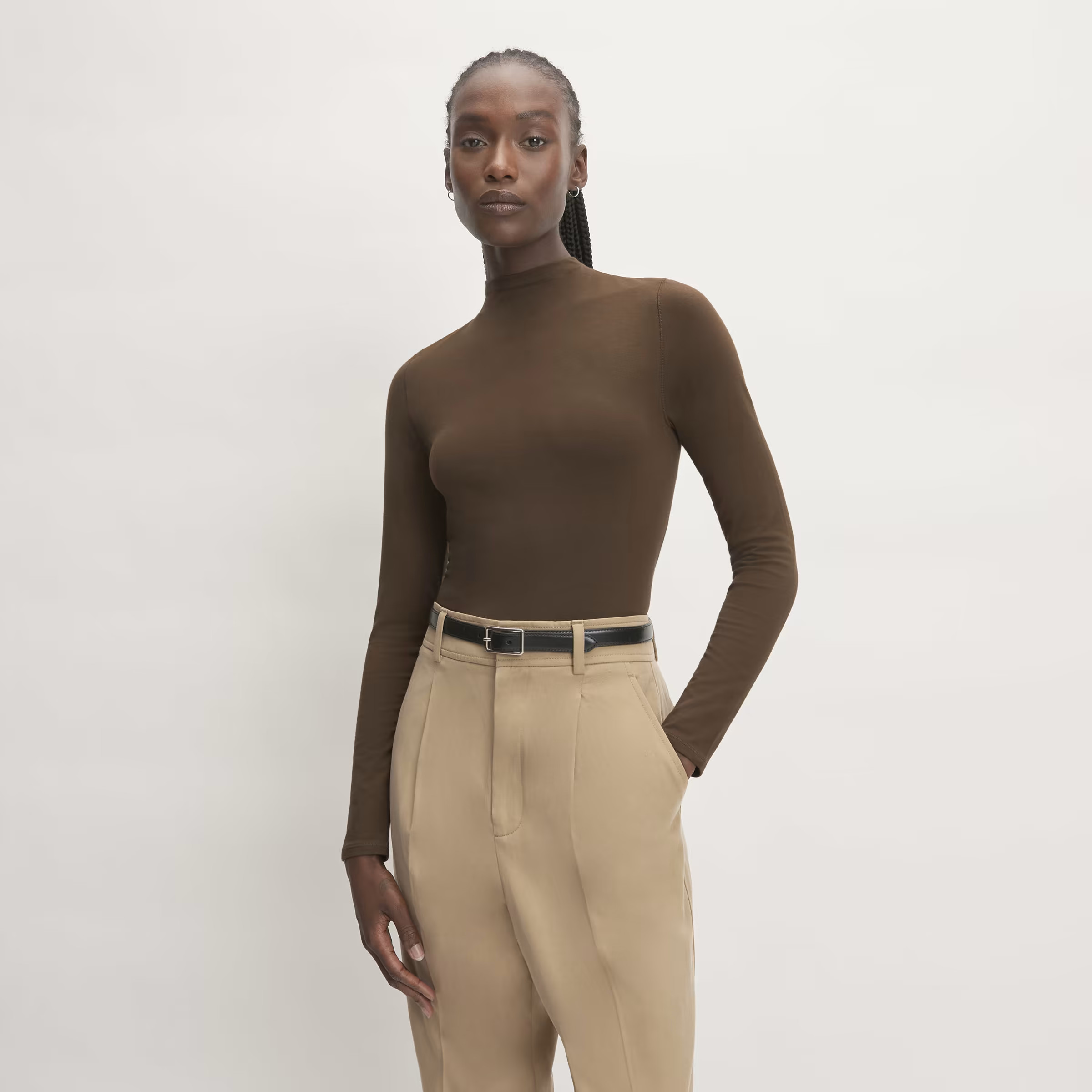 The Supima® Form Funnel Neck Tee | Everlane