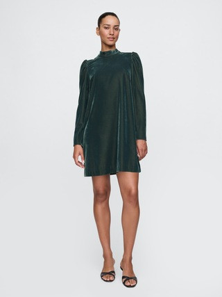 Recycled Velvet Puff Sleeve Mini Dress | Gap (US)