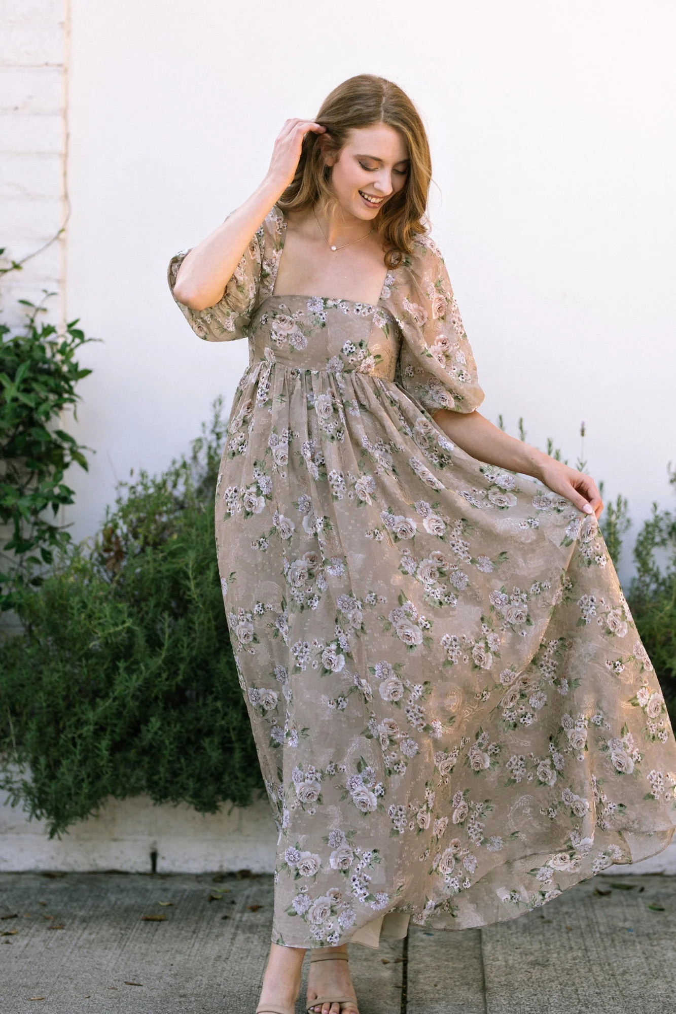 Bridgette Babydoll Maxi Dress | Morning Lavender