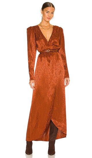 x REVOLVE Mauritz Maxi Dress in Rusty Brown | Revolve Clothing (Global)