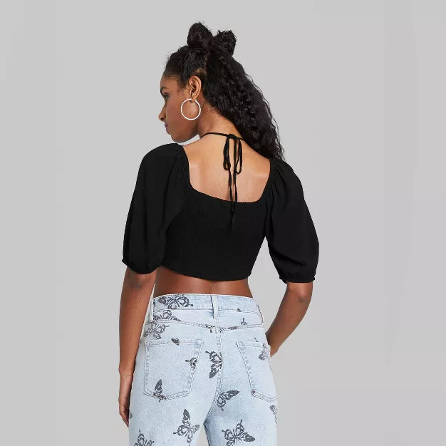 Women's Puff Short Sleeve Woven Top - Wild Fable™ | Target