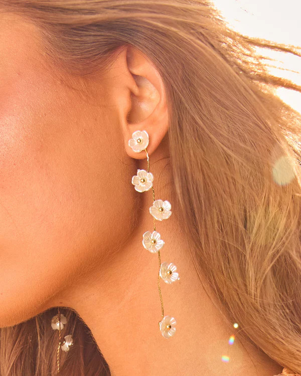 Poised Bloom Floral Drop Earrings | VICI