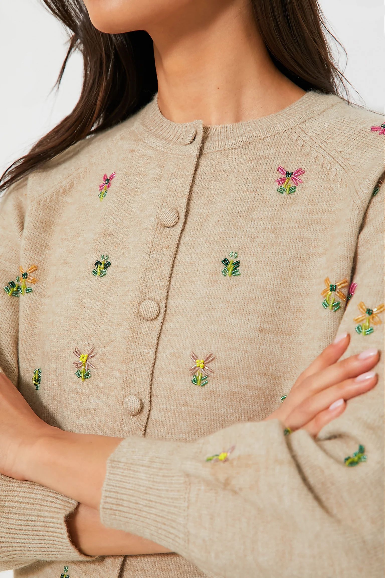 Multi Floral Embellishment Elsie Cardigan | Tuckernuck (US)