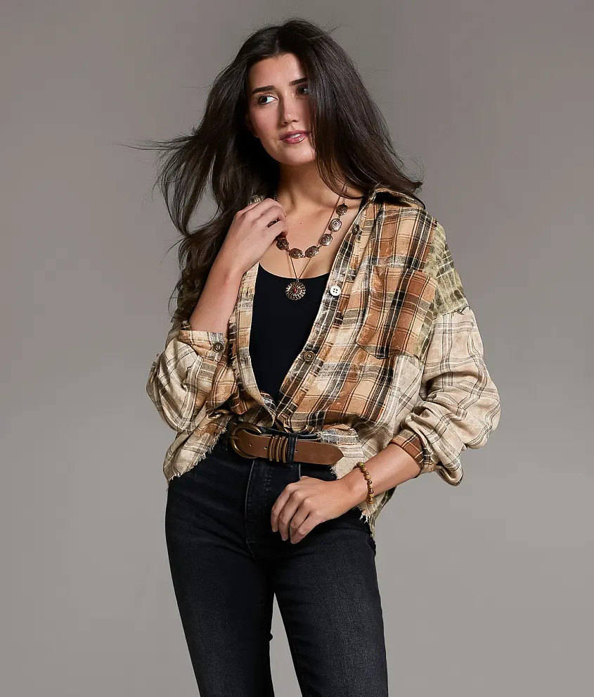 Frayed Flannel Boyfriend Shirt | Buckle