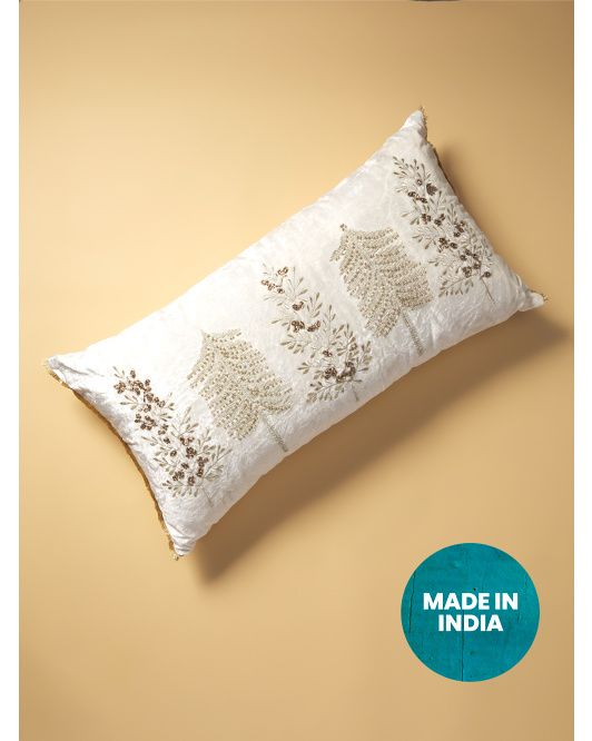 14x26 Beaded And Embroidered Tree Pillow | Seasonal Decor | HomeGoods | HomeGoods