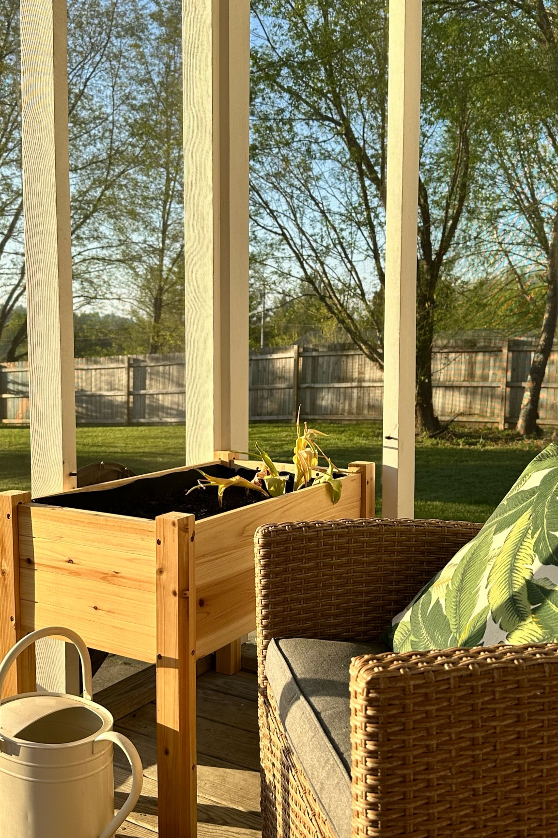 my favorite place 🕊️🌸 this sweet flower garden set up will shortly be moved to our yard but we finally are seeing some growth!! #raisedgardenbed #flowergarden #backyardsetup #patiosetup #patiofurinture 

#LTKsalealert #LTKSeasonal #LTKhome