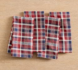 Madras Americana Cotton/Linen Napkins - Set of 4 | Pottery Barn (US)