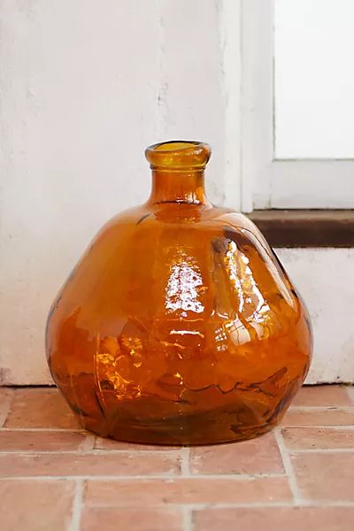 Recycled Glass Vase, Amber | Anthropologie (US)