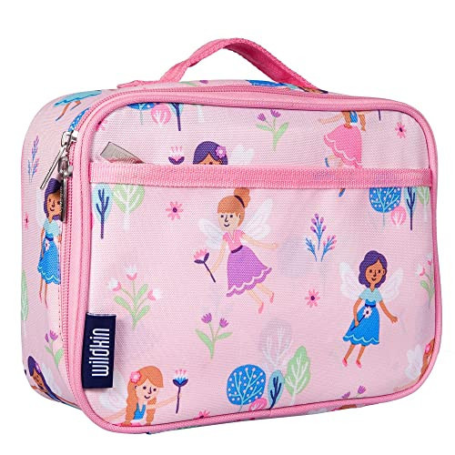 Wildkin Kids Insulated Lunch Box Bag for Boys & Girls, Reusable Kids Lunch Box is Perfect for Elementary, Ideal Size for Packing Hot or Cold Snacks for School & Travel Bento Bags (Fairy Garden) | Amazon (US)