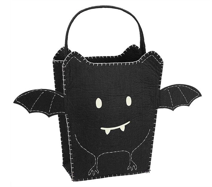 Bat Glow Felt Halloween Treat Bag | Pottery Barn Kids