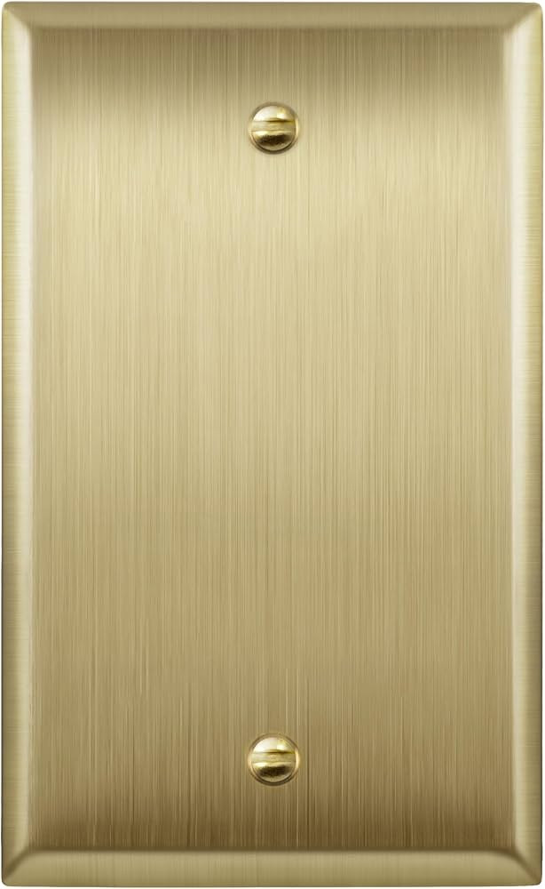 ENERLITES Blank Device Metal Wall Plate, Stainless Steel 201, Corrosive Resistant, Size 1-Gang 4.... | Amazon (US)