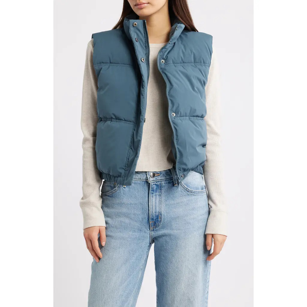 Thread & Supply Quilted Puffer Vest in Dark Spruce at Nordstrom Rack, Size Medium | Nordstrom Rack
