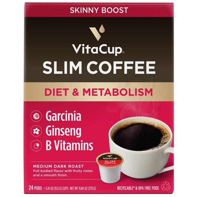 VitaCup Slim Coffee Pods Compatible w/ Keurig K-Cup Brewers, 24 Ct - Walmart.com | Walmart (US)